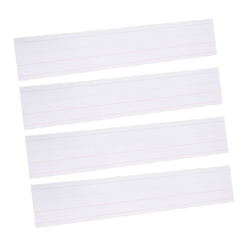 50pcs Dry Erase Sentence Strips Reusable White Lined Writing Sentence