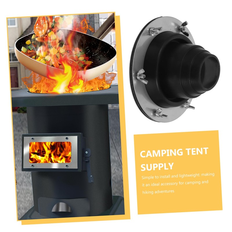BESPORTBLE Stainless Steel Scald Ring for Tent Grill Chimney Fireproof