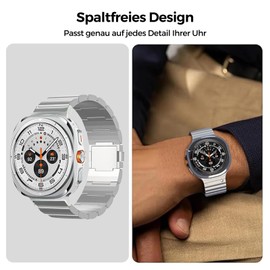 synsing Titanium Magnetic Bracelets Compatible with Galaxy Watch 7 Ultra 47 mm, No Gap Design Bracelet Accessories Made of Titanium Metal for Galaxy Watch 7 Ultra 47 mm