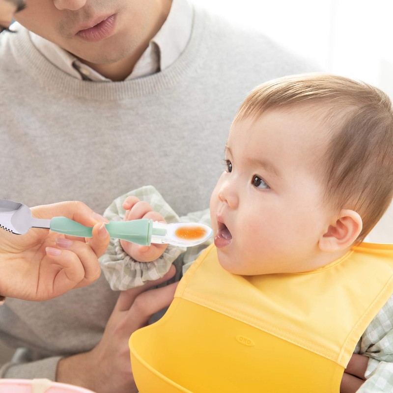 2pcs Food Scraper Spoon Silicone Feeding Spoons Double Head Fruit