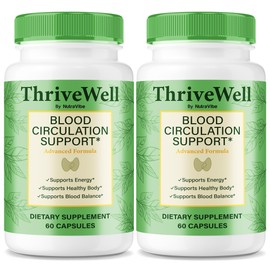 (2 Pack) ThriveWell Capsules, Premium Thrive Well Formula with Clean Ingredients to Support Healthy Circulation, Natural Flow & Balanced Levels | Just 2 Take Easy-to-Swallow Pills a Day (120 Capsules)
