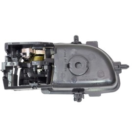 PT Auto Warehouse TO-2189MA-LH - Inner Interior Inside Door Handle, Chrome Lever with Black Knob - Left, Driver Side
