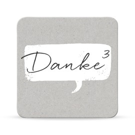 Sheepworld Happy Life 44597 Coaster No. A23, Thank You 3, Cork, 9.5 cm x 9.5 cm