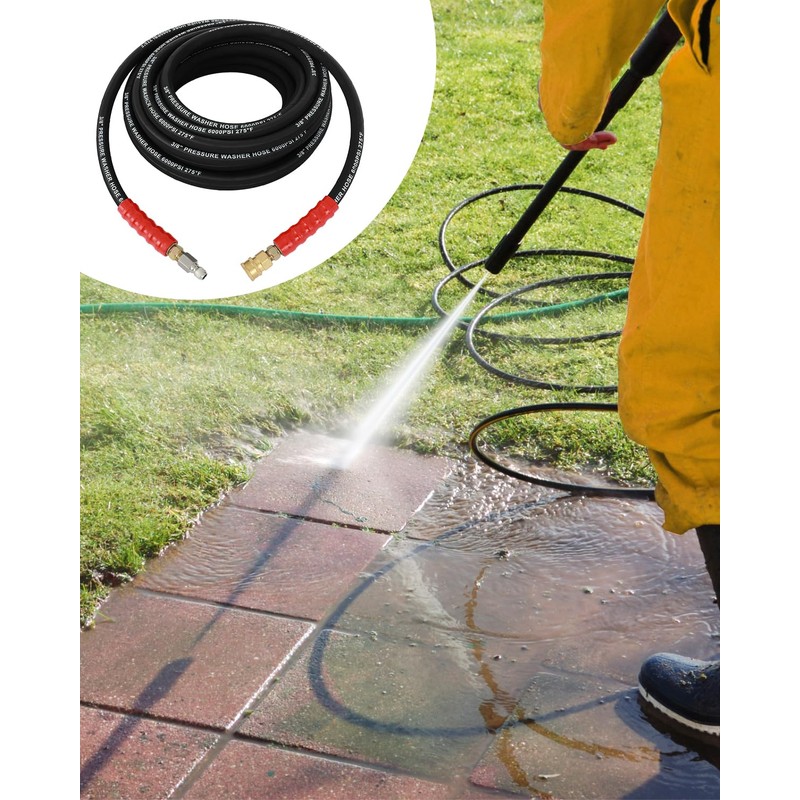 OCPTY Hot Water Pressure Washer Hose 3/8" x 50ft 6000psi
