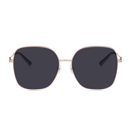 BOLON Women Lady Elegant Titanium Oversized Trendy Rounded Square Polarized Sunglasses BL7193, Exclusive Eyewear Brand of EssilorLuxottica