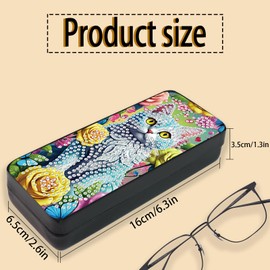 JISHSHAY Diamond Art Glasses Case Cat Diamond Painting Glasses Holder Gem Art Sunglasses Holder Gem Painting Sunglass Organizer Mosaic Kits for Adults Embroidery Kit Jigsaw Puzzles Eyeglass Case
