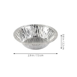 Ciieeo 200pcs Aluminum Foil Tart Pan Disposable Egg Tart Molds Mini Pie Pans Tin Foil Bakeware Pie Baking Tray for Baking