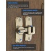 MeBantoo 90/180 Degree Flip Barn Door Lock, Protect Privacy -