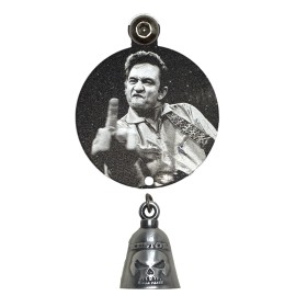 Kustom Cylcle Parts Johnny Cash Round Bell Hanger / Mount with Gun Metal Bell Motorcycle Harley