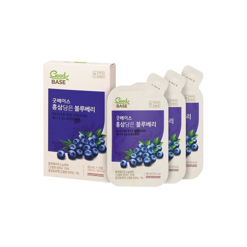 Goodbase 굿베이스 홍삼담은 블루베리(50mlx30포) Goodbase Red Ginseng Blueberry (50ml x