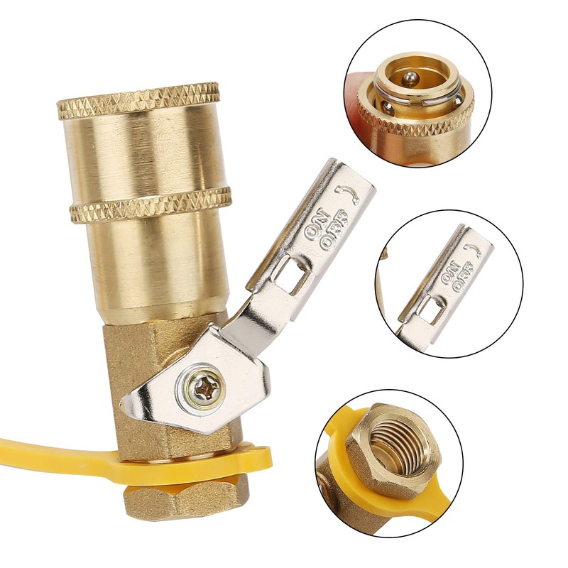 Roastove 1/4" RV Propane Quick Connect Adapter, Propane or Natural