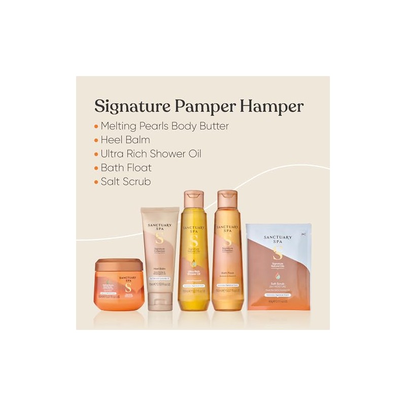 Sanctuary Spa Signature Pamper Hamper Gift Set, Vegan, Gift For