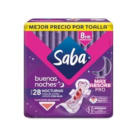 Saba Buenas Noches, toallas nocturnas con alas, 28 piezas