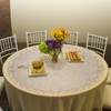 URROMA Round Linen Doilies, 120 cm, Beige Tablecloth with Lace