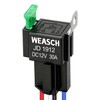 Weasch Fuse Relay Switch Kit, 12V 30A, 4 Pin SPST,