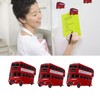 3Pcs Bus Fridge Magnet Red Bus Design Bright Colors Magnetic