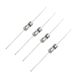 sourcingmap 10Pcs 250V 5A Through Hole 3.6 X 10mm Fast Acting Axial Glass Fuse