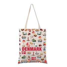 Zuo Bao Denmark Gifts Danish Lover Tote Bag Denmark Souvenir Shopping Bag Denmark Travel Gift, Denmark
