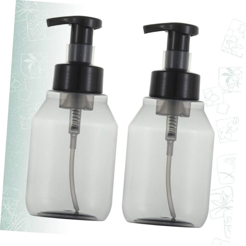WOONEKY 2pcs Pump Foaming Bottle Reusable Transparent Bubble Maker for