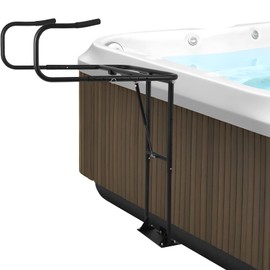 Hot Tub Cover Lift, Hydraulic Spa Cover Lifter, Adjustable U-Arms Hot Tub Cover Holder, Heavy Duty Rust-Proof Aluminum Reinforced Brackets, Universal Assist Hot Tub Cover Lifter Removal System