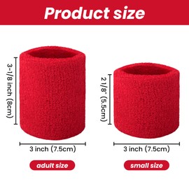 TopTie 6 Pcs Wrist Sweatbands Sports Wristband Terry Cotton Absorbent for Tennis Basketball Competitions, Green 3-1/8 Inch