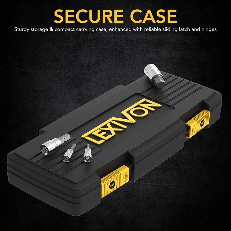 LEXIVON Master HEX Bit Socket Set, Premium S2 Alloy Steel