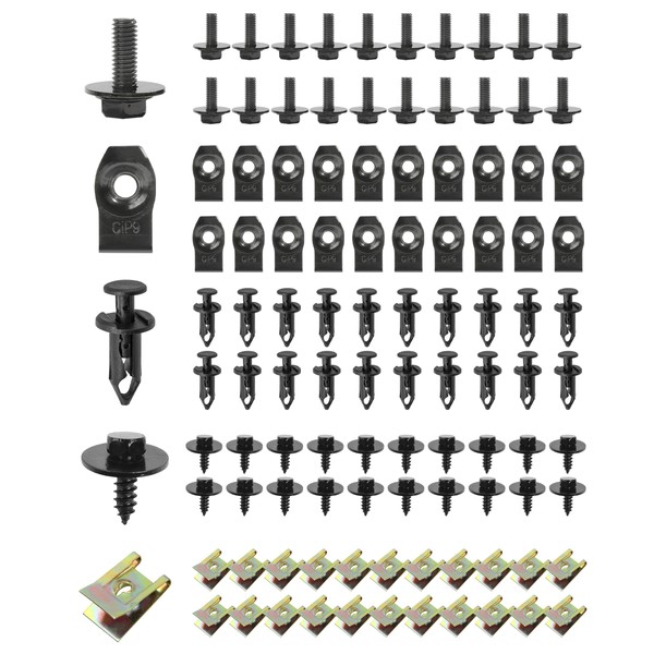 UBOG 100PCS Bumper Clips,Fender Clips,Automotive Clips,Car Accessories Plastic Rivets for