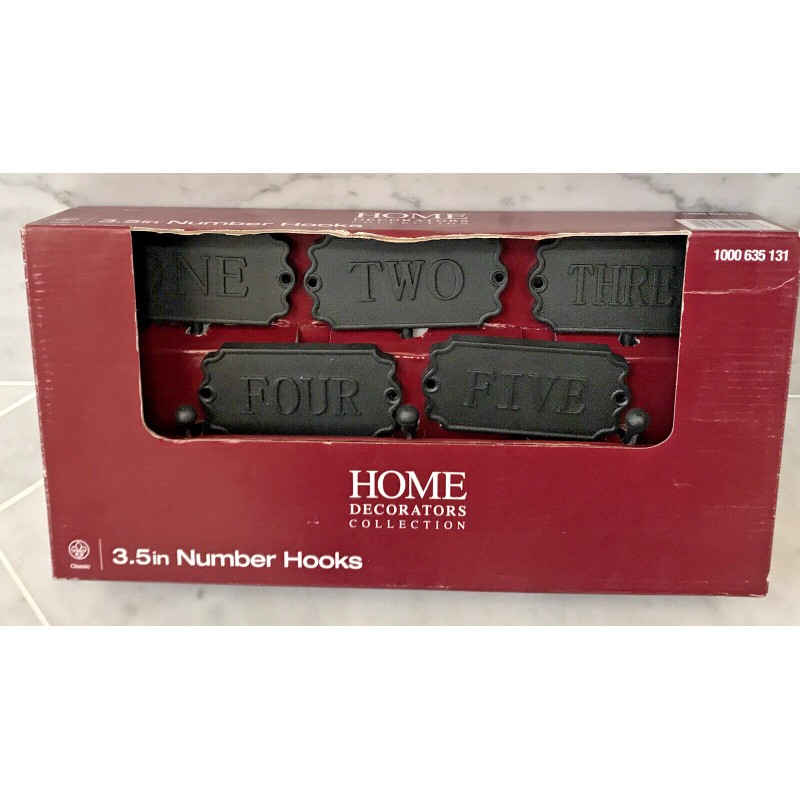 Home Decorators Collection 5 Numbered Black Cast Iron Look Coat