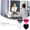 Minkissy 3sets Fluffy Plush Makeup Powder Puff Heart Shape Facial