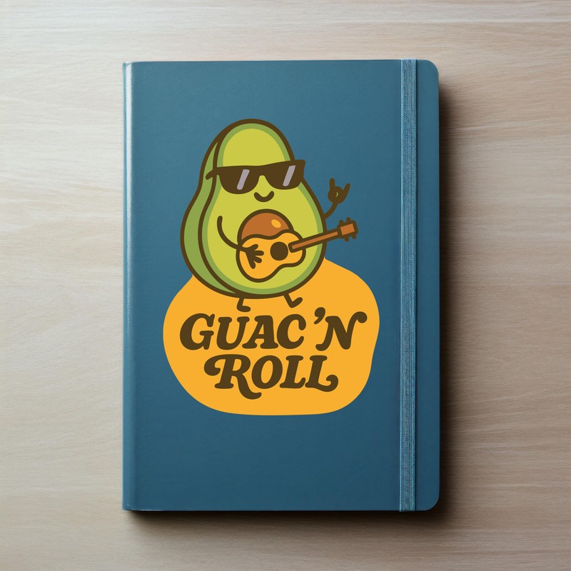 Guac 'N Roll – Funny Avocado Music Pun Sticker –