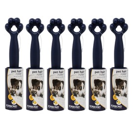 KORBOND Pet Lint Rollers - 6 Pack Lint Remover Rollers - 198 Sticky CITRUS SCENTED Sheets– for ALL FABRIC TYPES- Removes Pet Hair & Fluff -NO RESIDUE