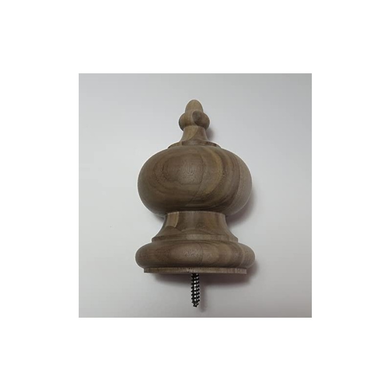 Wood Finial. Newel Stair Post. Bed. 5.5 x 3.5 x