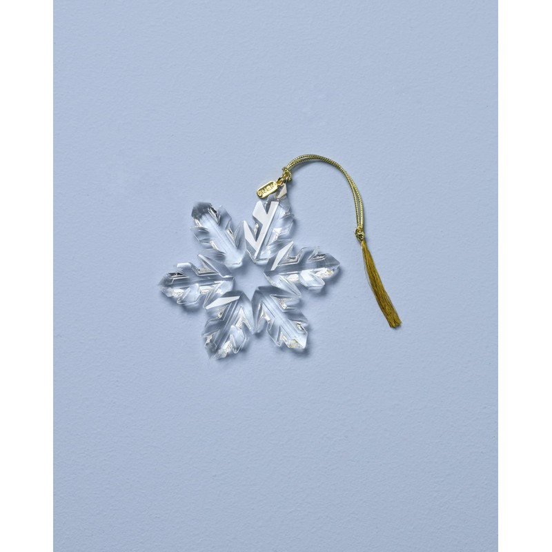 Lenox Ornaments, 2025 Optic Snowflake Ornament, Made of Glass, Gold