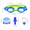 2 Pack Kids Swimming Goggles with Swim Cap, Anti Fog