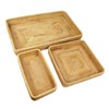 Rattan Tray Tabletop Organization Hand Woven Snack Storage Basket Multifunctional