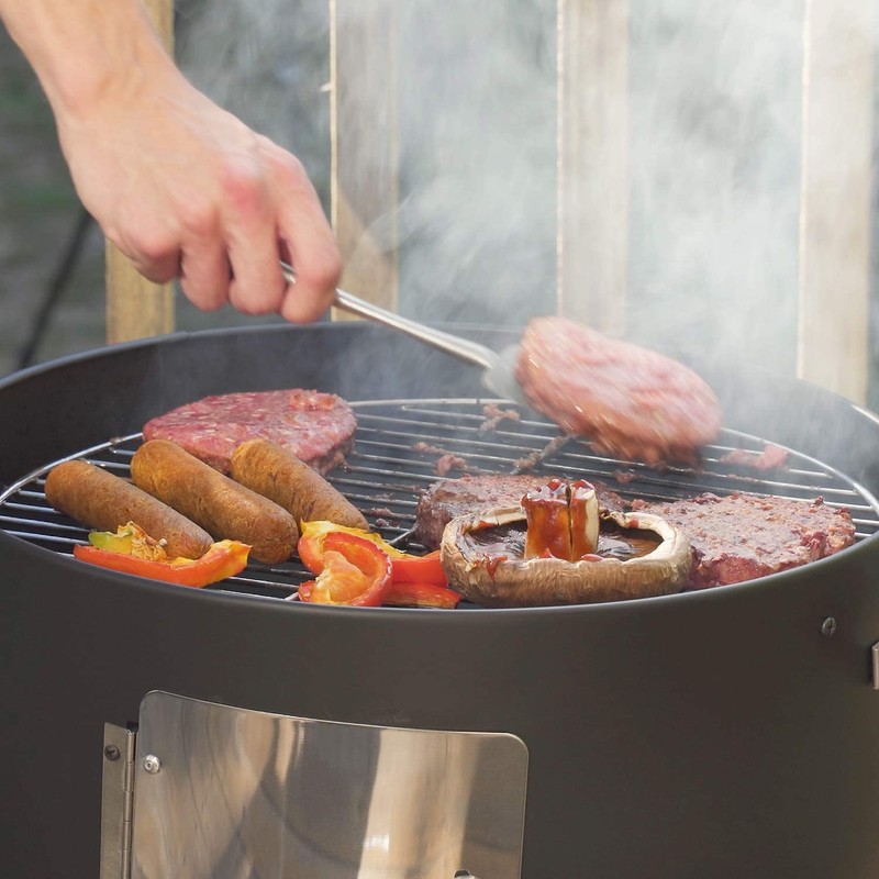 Joyagrill 17-1/2" 3-IN-1 BBQ Smoker Grill Built in Thermometer, Air