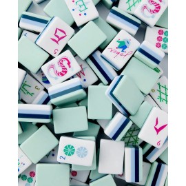 , Custom 4-Layer American Mahjong Tiles,Acrylic Luxury Mahjong,American Mahjong Set with 160 Tiles,OMM Mahjong TilesColor: Light Cyan