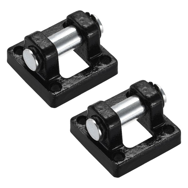 sourcing map Air Cylinder Rod Clevis Mounting Bracket 4 Bolt Holes 14mm Pin Pneumatic Parts Mounting Base 2pcs