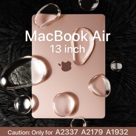 Soonjet Compatible for MacBook Air 13 inch Case M1 2020 2019 2018 [Same as Bare Device] Sturdy Protective Hard Shell Cover for Laptop A2337 A2179 A1932