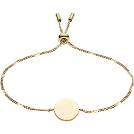 Fossil Vintage Iconic Women's Stainless Steel Bracelet with Slider or Spring Ring Clasp, Stainless Steel