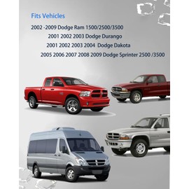 Master Power Window Switch & Bezel Set for 2002-2010 Dodge Ram 1500/2500/3500,2001-2003 Dodge Durango,2001-2004 Dodge Dakota,2005-2009 Dodge Sprinter 2500/3500(Black)