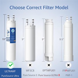 4U PURE Replacement for Frigidaire ULTRAWF, Pure Source Ultra, Kenmore 9999, 469999, 46-9999, A0094E28261 Refrigerator Water Filter - Pack of 1 (Height 11 inches)