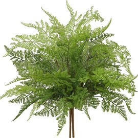 GnFlus Artificial Boston Fern Plants 19" Fake Greenery Shrubs 2 Pcs Faux Plant Bushes UV-Resistant for Indoor Outdoor Wedding DIY Bouquets Floral Arrangement Table Centerpieces