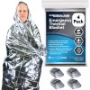 Frontline 4 Pack Emergency Mylar Blankets Thermal Rescue Blanket Survival