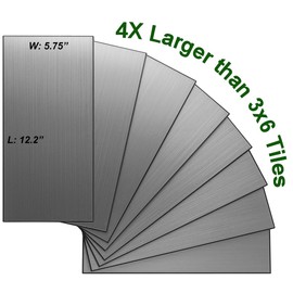 AULIGET 20-Piece Peel and Stick Backsplash Metal Tile, 6" x 12" Stick on Tiles for Backsplash Kitchen, Bathroom, Laundry Room, Camper, Fireplace