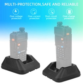 BAOFENG uv-5r Charger,Original Desktop Walkie Talkie Charger with US Adapter 100v-240v for BAOFENG BF-F8HP UV-5X3 5RA 5RB 5RC 5RD 5RE 5REPLUS Radio Accessories (1Pack)