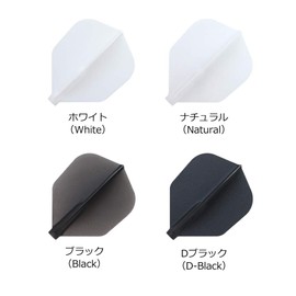 COSMO DARTS Fit Flight Fit Flight Shape, Pack of 6, Plain, D Black, Darts, Flight