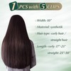 Clip-In Real Hair Extensions, Medium Brown, Hair Extensions Hairpiece, Heat-Resistant,