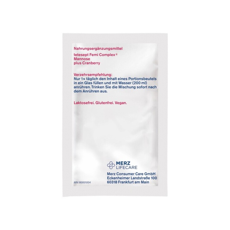 tetesept 테테셉트 여성용 방광 케어 만노스 2000mg 8개입 tetesept Women's