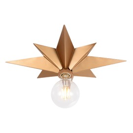 Ceiling Lights Vintage,Industrial Retro Star Flush Mount Light Fixtures,Hallway Lighting for Entryway Study Room Bedroom Hallway(Golden)